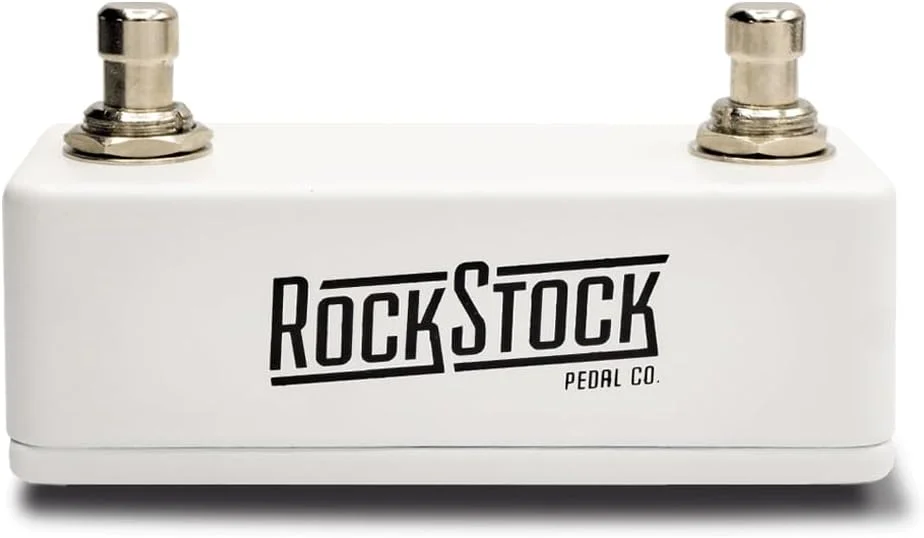 پدال دوتایی Rock Stock، پدال گیتار کمکی TRS - قابلیت های پردازنده Multi FX خود را گسترش دهید - طراحی جمع و جور و بدنه آلومینیومی قوی (سفید قطبی)