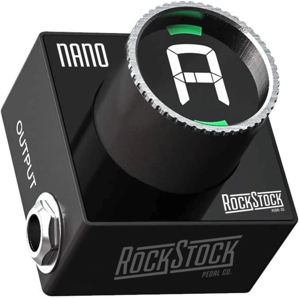 پدال تیونر گیتار نانو Rock Stock - پدال کروماتیک فشرده مناسب برای هر پدال برد - برای گیتار آکوستیک، الکتریک، گیتار باس، ماندولین و سایر سازها