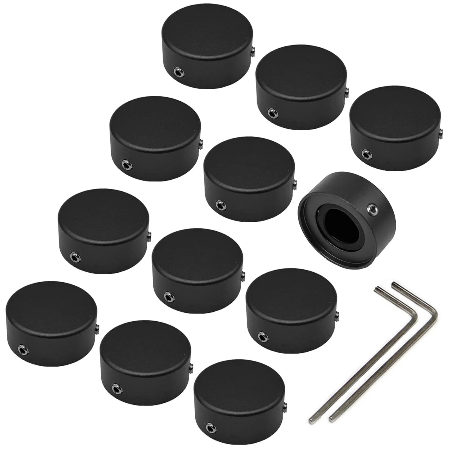 روکش پدال با 3 پیچ و درج لاستیکی، مناسب برای پدال های رایج (10mm) افزایش راحتی و دقت، بسته 12 عددی مشکی