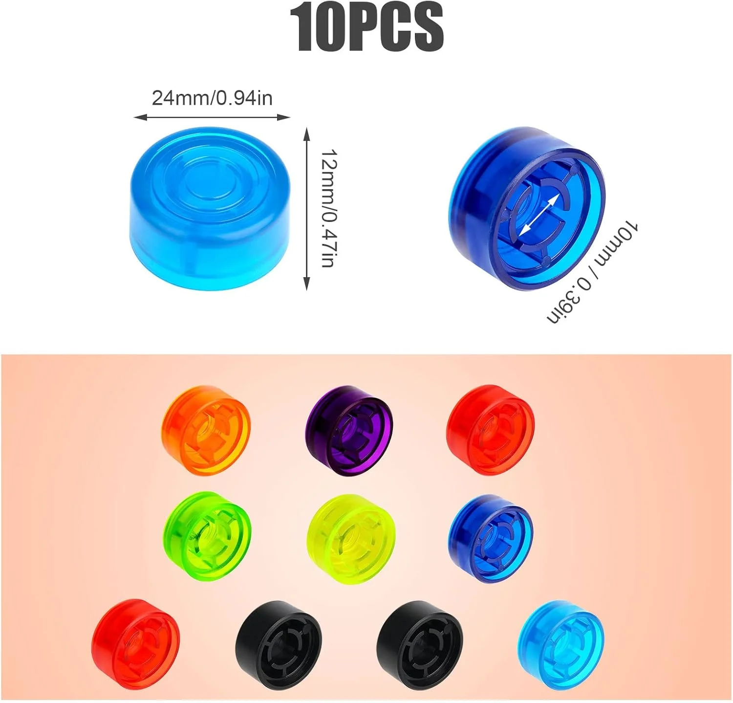 SAVITA ۱۰ عدد روکش پدال افکت گیتار، روکش دکمه پدال چند رنگی برای گیتار (۸ رنگ) SAVITA ۱۰ عدد روکش پدال افکت گیتار، روکش دکمه پدال چند رنگی برای گیتار (۸ رنگ)