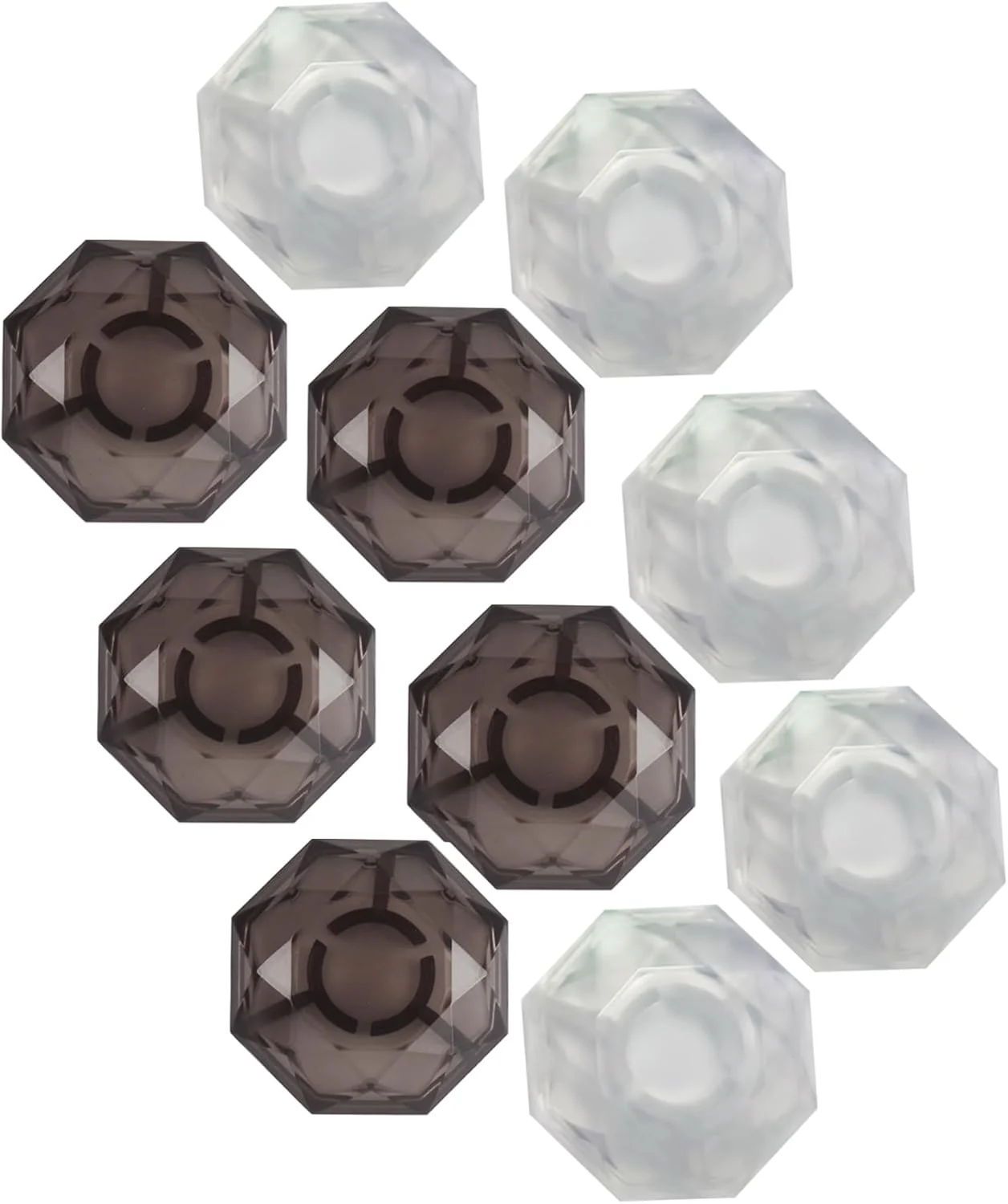 روکش پدال Rockhouse، ۱۰ عدد دکمه ضد لغزش پدال افکت گیتار، محافظت از ناخن پا ۱۰ میلی متری برای Boss Line 6 Stomp (مشکی+شفاف)