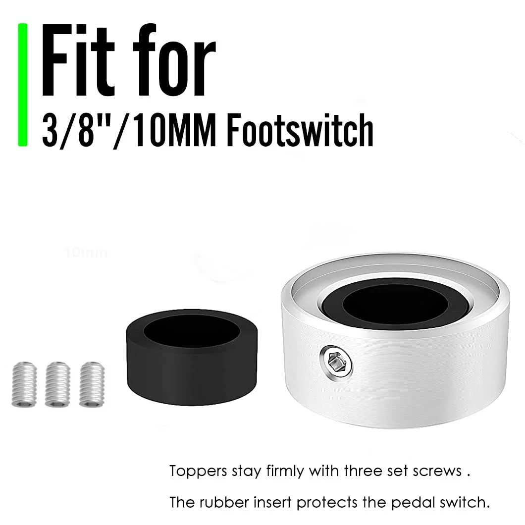 روکش پدال با 3 پیچ و درج لاستیکی، مناسب برای پدال های رایج (10mm) افزایش راحتی و دقت، بسته 12 عددی مشکی