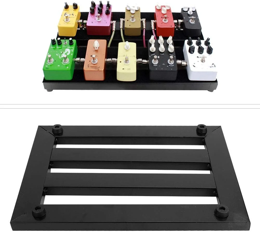 نگهدارنده پدال بورد فلزی RiToEasysports، پدال بورد مشکی قابل حمل برای پدال های افکت گیتار نگهدارنده پدال بورد فلزی RiToEasysports، پدال بورد مشکی قابل حمل برای پدال های افکت گیتار