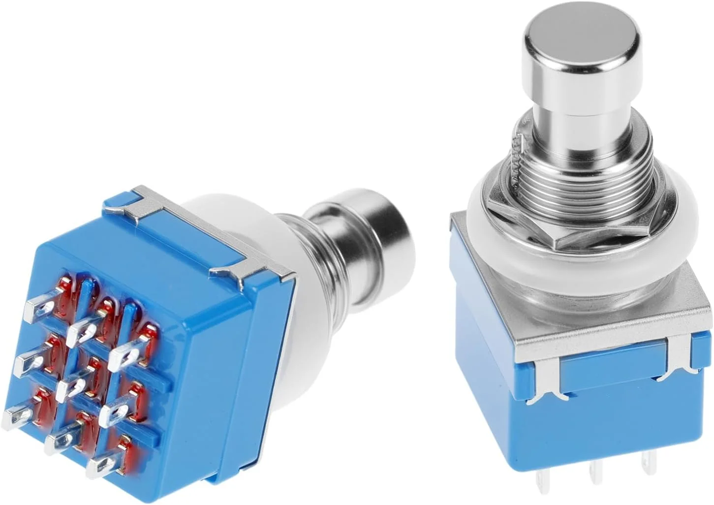 پدال افکت گیتار QWORK 3PDT، 14 عدد کلید فشاری سه پل دو طرفه با عملکرد لحظه‌ای، 9 پین لحیم‌کاری برای پدال‌های افکت، آمپلی‌فایرها و تجهیزات موسیقی