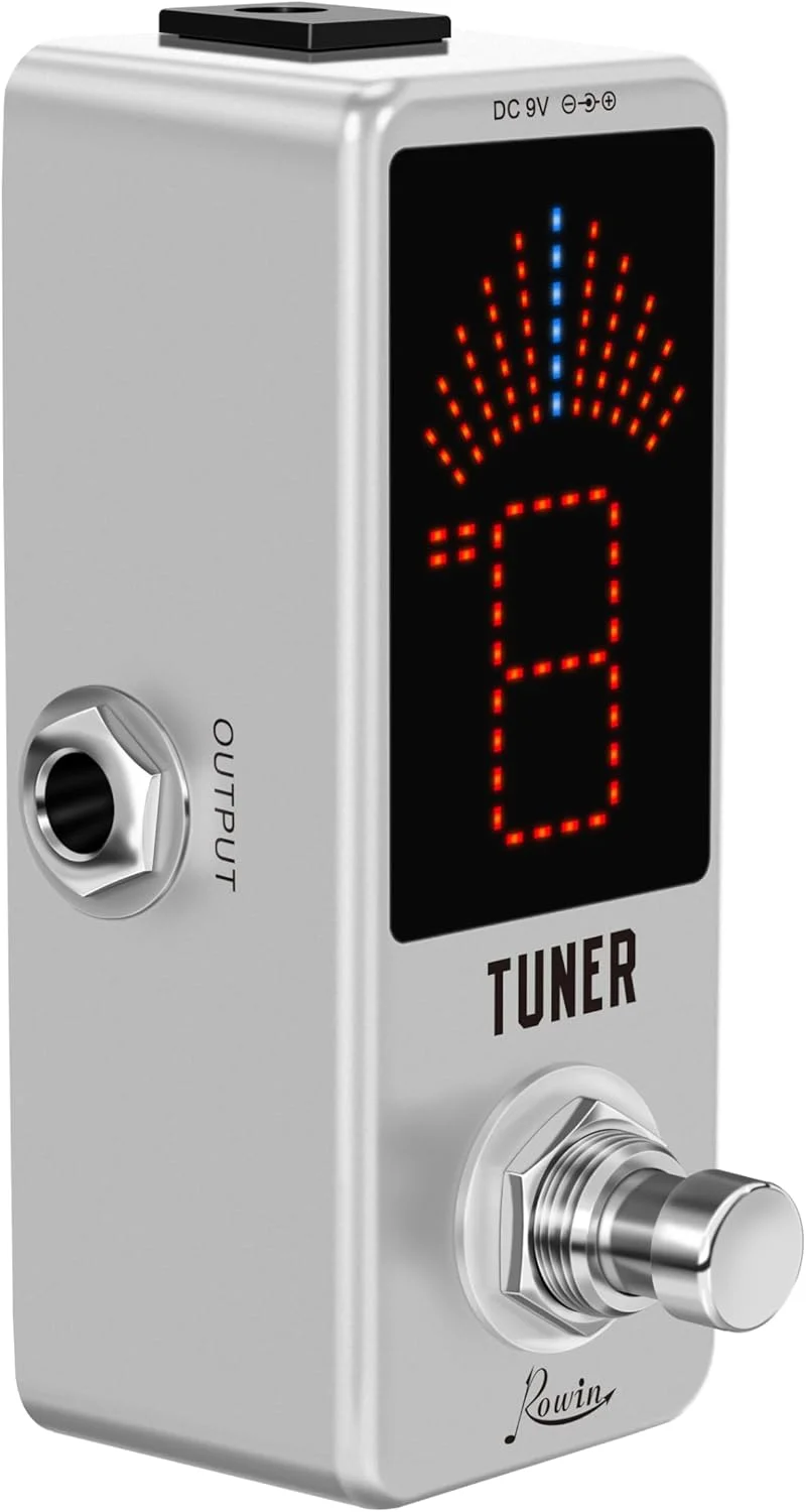 پدال تیونر کروماتیک گیتار Rowin LT-910 – بایپس واقعی، نمایشگر LED، طراحی جمع و جور، تیونینگ دقیق برای گیتارهای الکتریک و باس پدال تیونر کروماتیک گیتار Rowin LT-910 – بایپس واقعی، نمایشگر LED، طراحی جمع و جور، تیونینگ دقیق برای گیتارهای الکتریک و باس