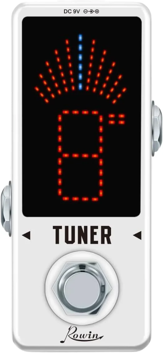 پدال تیونر کروماتیک گیتار Rowin با دقت بالا و بایپس واقعی پدال تیونر کروماتیک گیتار Rowin با دقت بالا و بایپس واقعی
