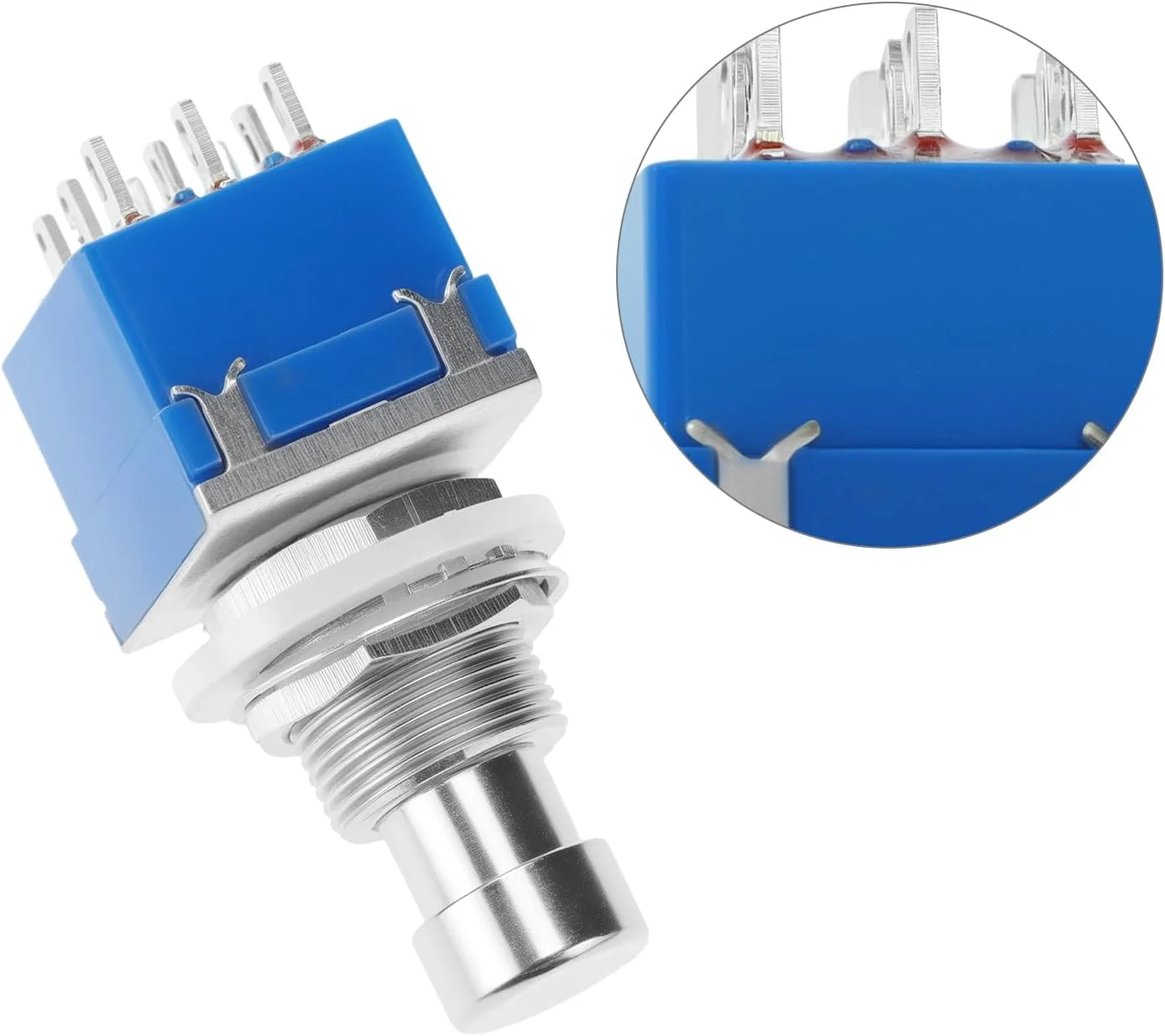 پدال افکت گیتار QWORK 3PDT، 14 عدد کلید فشاری سه پل دو طرفه با عملکرد لحظه‌ای، 9 پین لحیم‌کاری برای پدال‌های افکت، آمپلی‌فایرها و تجهیزات موسیقی