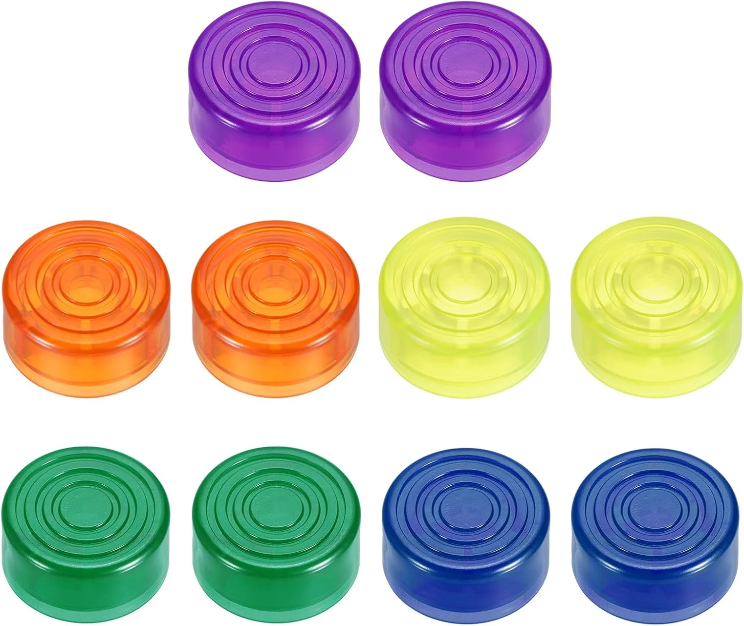 بسته ۱۰ عددی روکش پدال زیر پا QUARKZMAN برای پدال های گیتار، روکش پدال پلاستیکی 3/8 اینچی برای دکمه های پدال افکت گیتار، آبی تیره، بنفش، زرد، نارنجی، سبز تیره