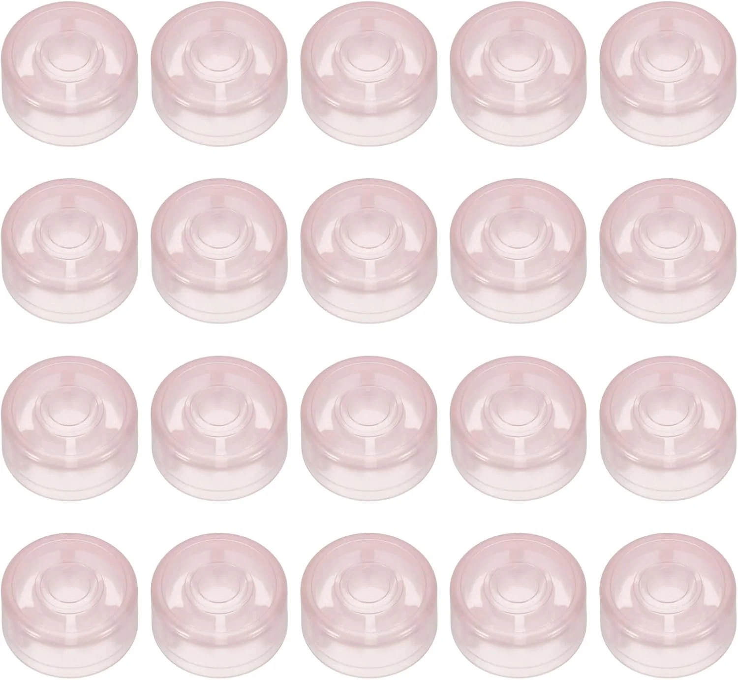 بسته 20 عددی روکش پدال زیر پا QUARKZMAN برای پدال های گیتار، روکش پدال پلاستیکی 3/8 اینچی برای دکمه های پدال افکت گیتار، صورتی روشن