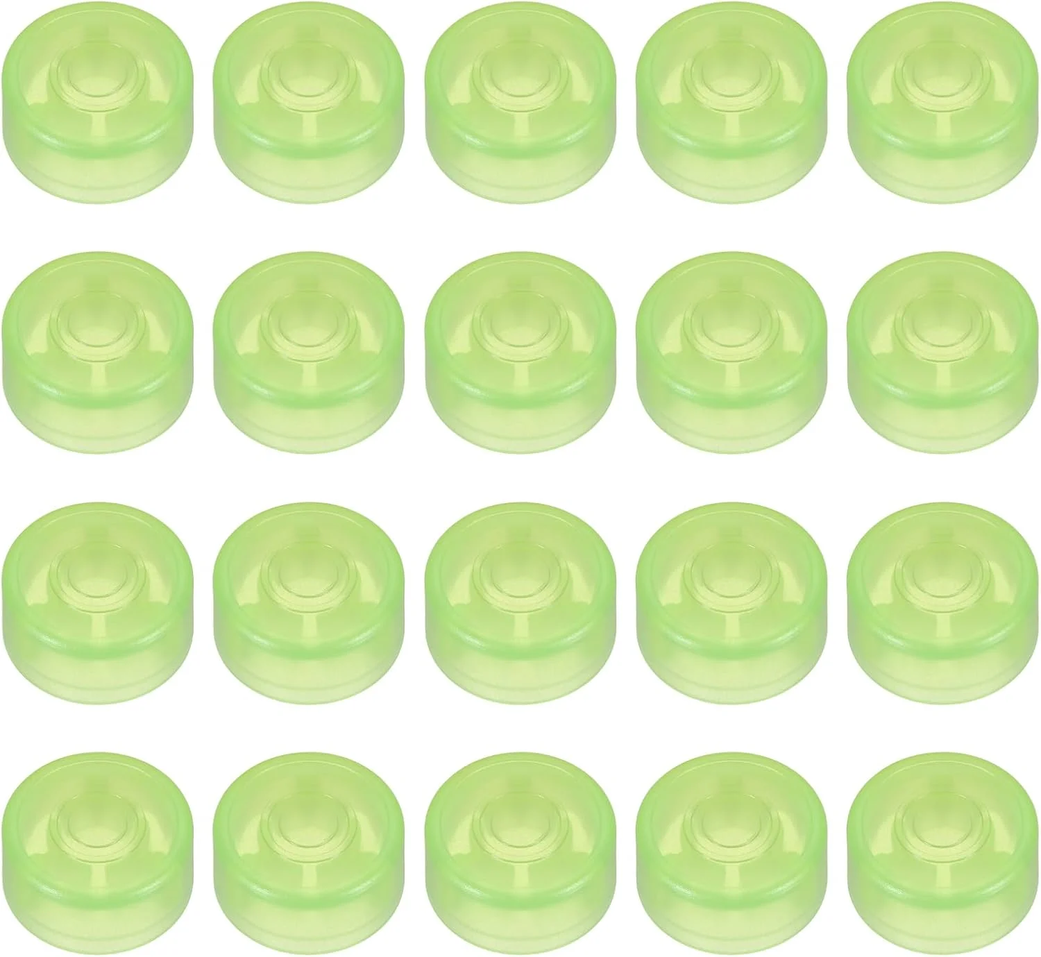 بسته 20 عددی روکش پدال های افکت گیتار، کلاهک پلاستیکی 3/8 اینچی برای دکمه های پدال افکت گیتار، سبز روشن