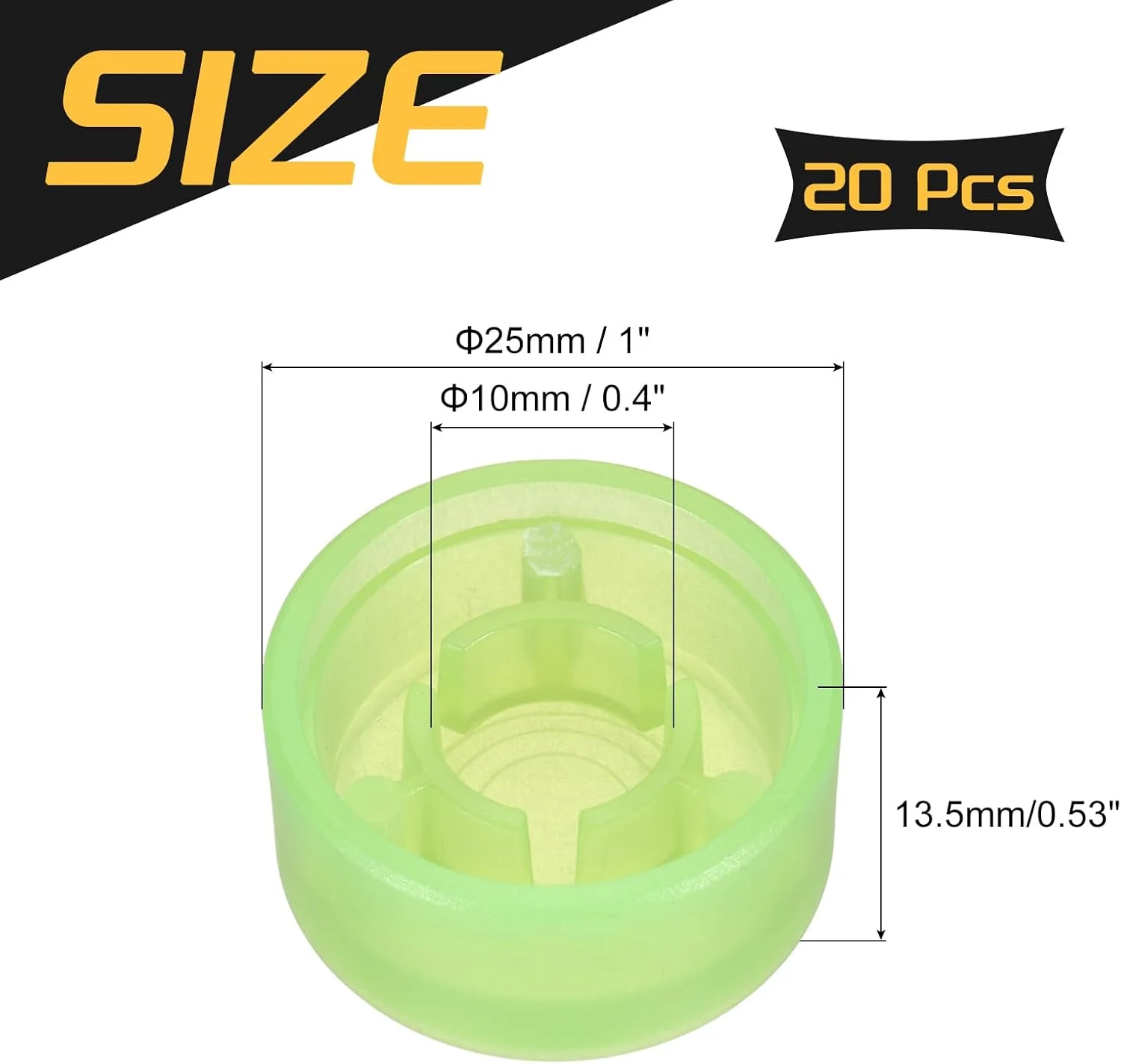 بسته 20 عددی روکش پدال های افکت گیتار، کلاهک پلاستیکی 3/8 اینچی برای دکمه های پدال افکت گیتار، سبز روشن بسته 20 عددی روکش پدال های افکت گیتار، کلاهک پلاستیکی 3/8 اینچی برای دکمه های پدال افکت گیتار، سبز روشن