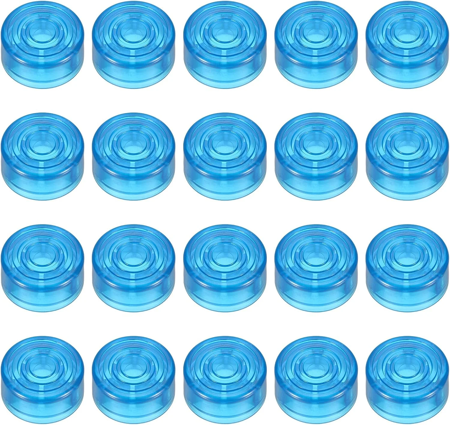 کوارکزمن 20 عدد روکش پدال گیتار، روکش پدال پایی پلاستیکی 3/8 اینچی برای دکمه های پدال افکت گیتار، آبی