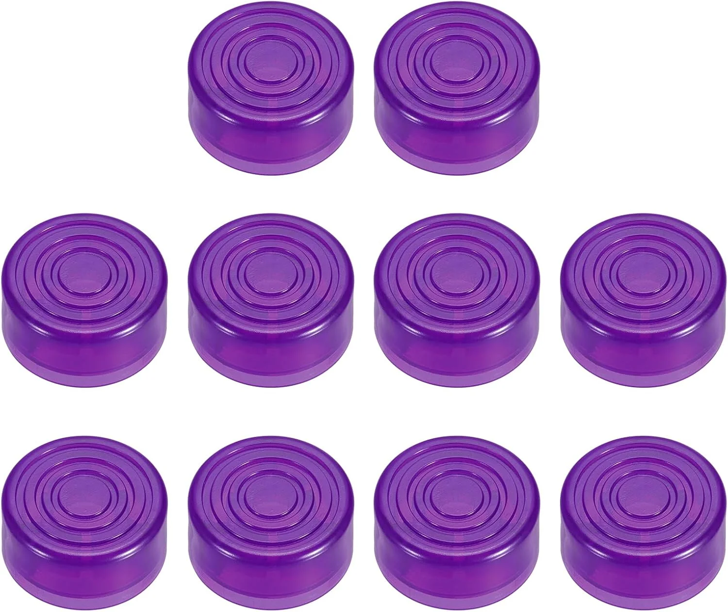 بسته ۱۰ عددی روکش پدال زیرپایی گیتار QUARKZMAN، روکش پدال پلاستیکی ۳/۸ اینچی برای دکمه های پدال افکت گیتار، بنفش