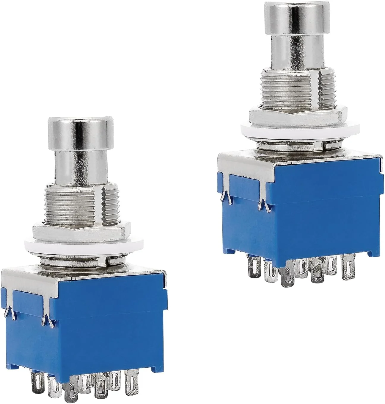 2 عدد سوئیچ فلزی 9 پین 3PDT برای پدال افکت گیتار، استامپ فوت، بای‌پس واقعی