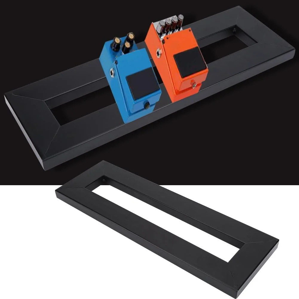 یک ست تخته پدال افکت با بست قلاب و حلقه ای، نوار، لاستیک، جنس آلیاژ، مشکی، 2 سایز، برای نوازندگان گیتار الکتریک (کوچک)