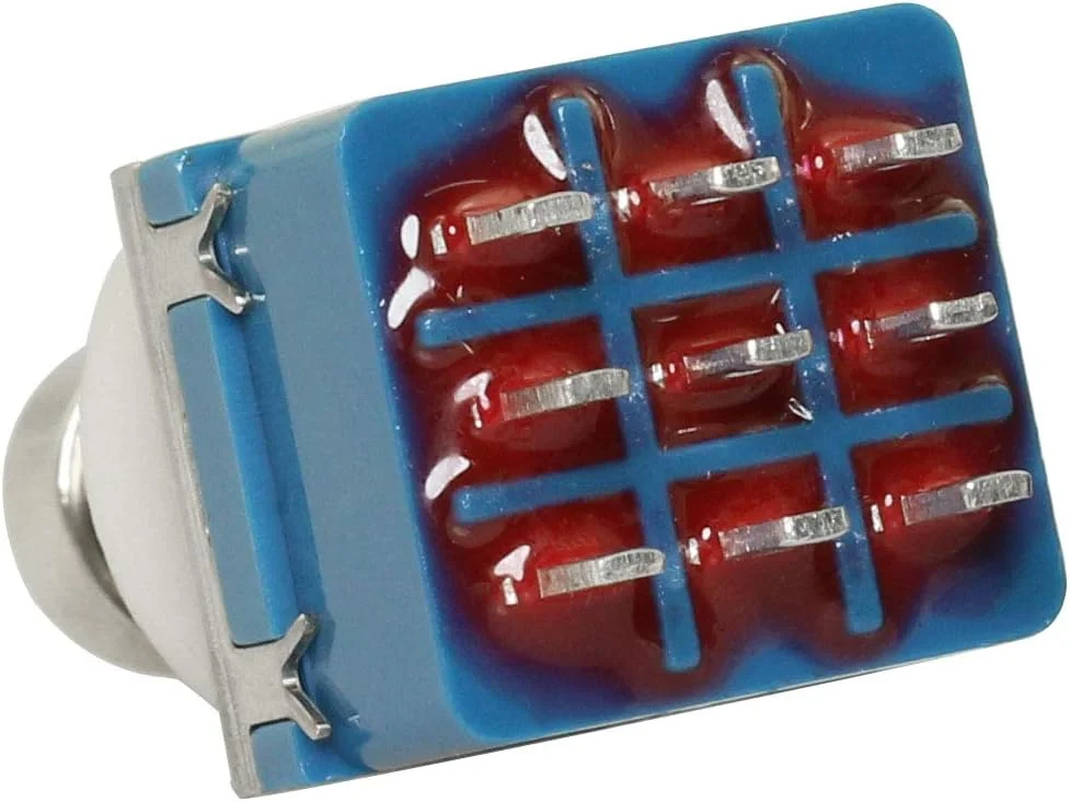 MEETOOT بسته 2 عددی دکمه افکتور 9 پین 3PDT جعبه برس بای پس واقعی پدال افکت گیتار سوئیچ فلزی استامپ پا