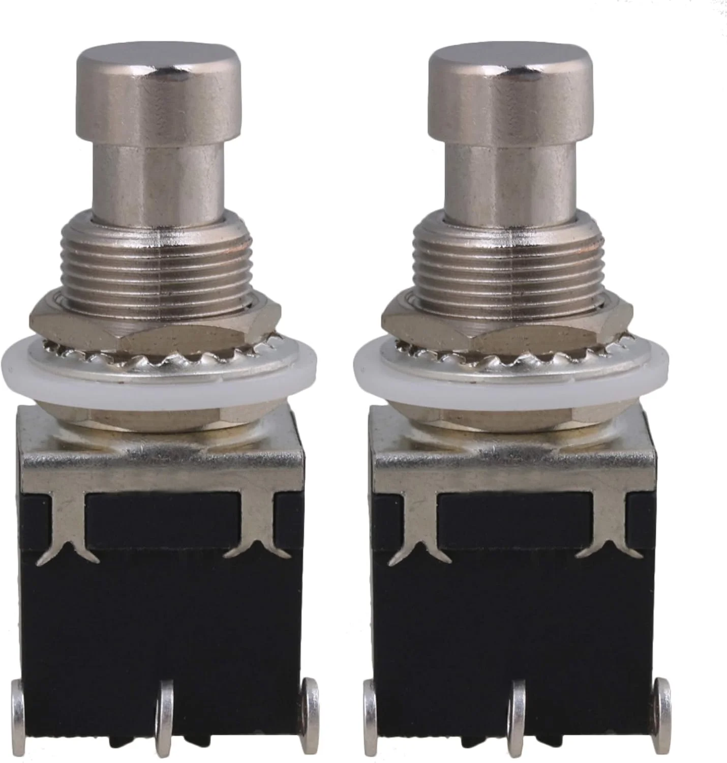 lovermusic بسته 2 عددی پدال افکت گیتار الکتریک پلاستیکی مشکی بزرگ 3 پین