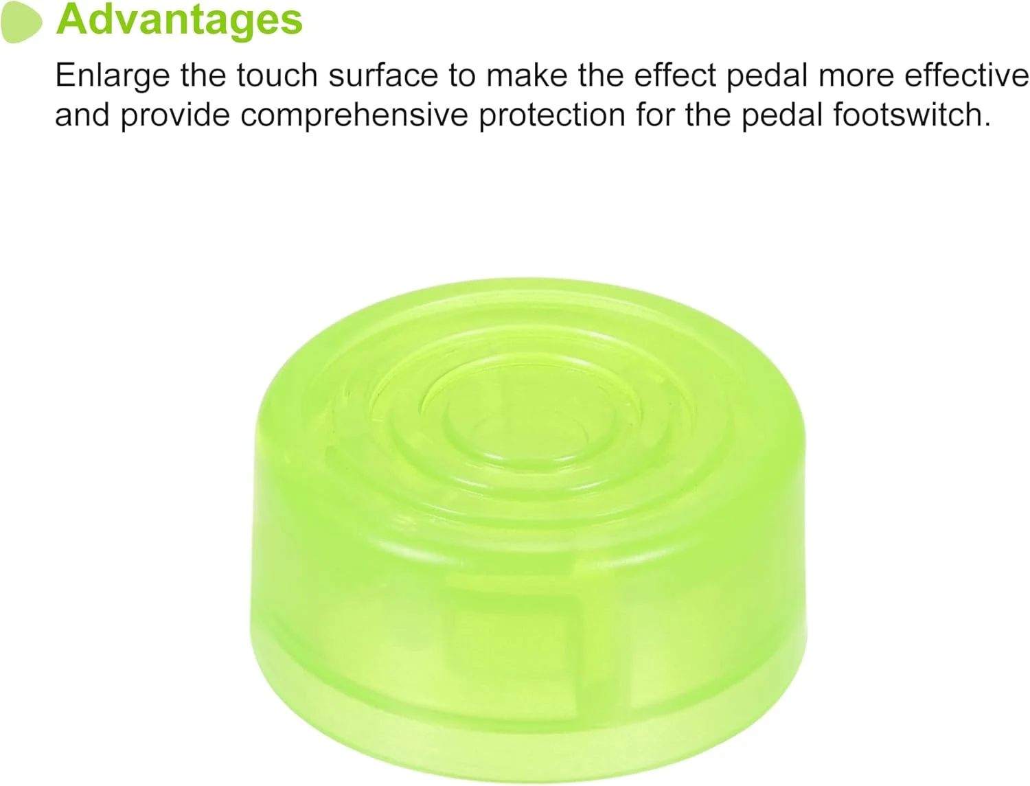 MECCANIXITY روکش دکمه پدال گیتار، کلاهک سبز برای گیتار الکتریک، بسته 10 عددی