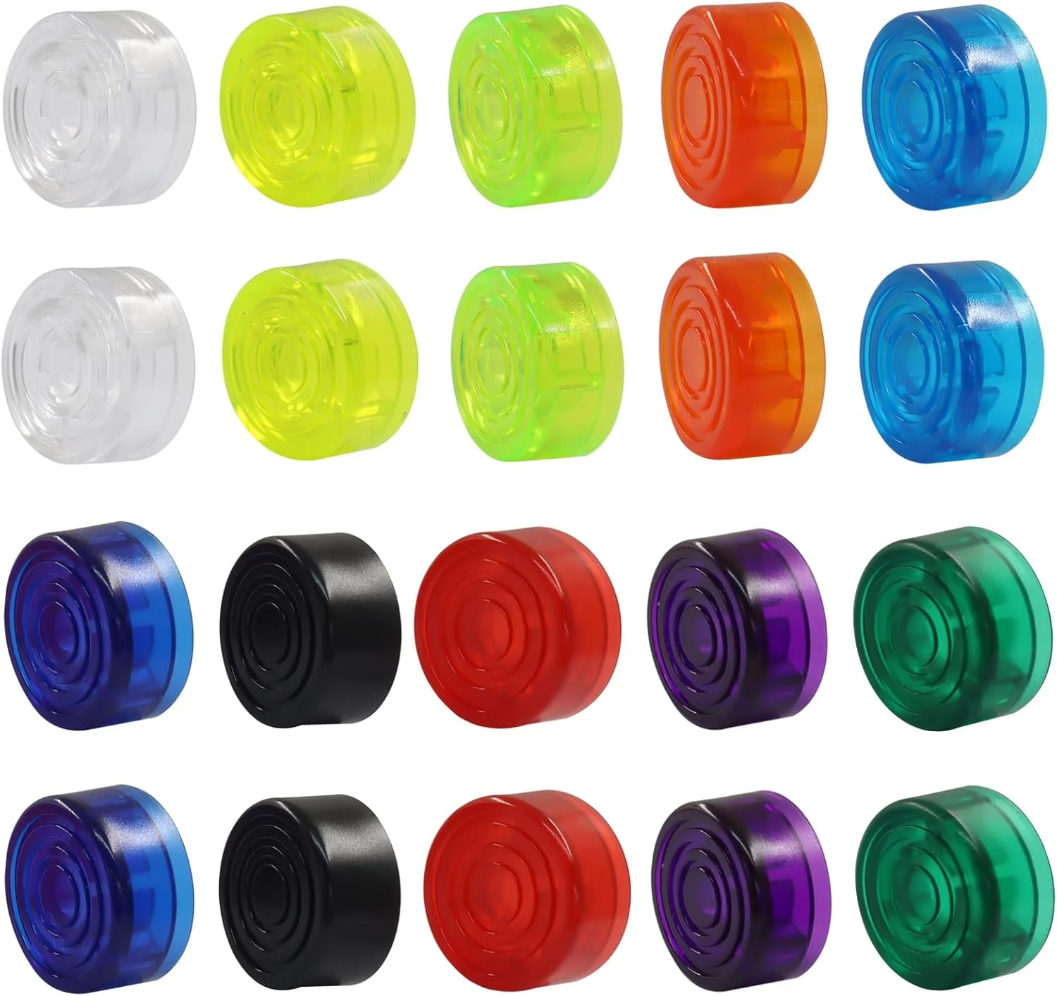 20 عدد روکش دکمه پدال افکت گیتار، محافظ رنگارنگ دکمه پایی