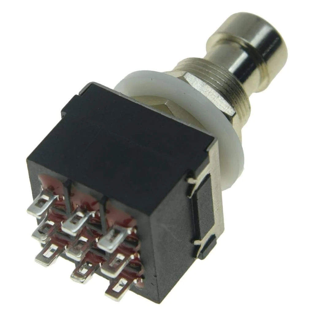 KAISH بسته 5 عددی پدال افکت گیتار الکتریک 9 پین 3PDT دکمه فشاری پدال پایی بایپس واقعی مشکی KAISH بسته 5 عددی پدال افکت گیتار الکتریک 9 پین 3PDT دکمه فشاری پدال پایی بایپس واقعی مشکی