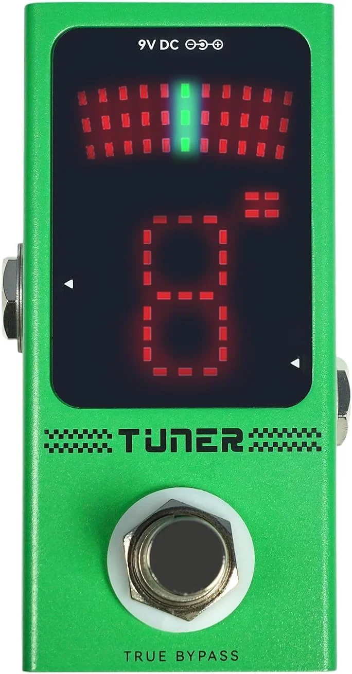 شاسی فلزی جمع و جور Jiawu با واکنش سریع و نمایشگر خروجی خودکار برای گیتاریست، سبز