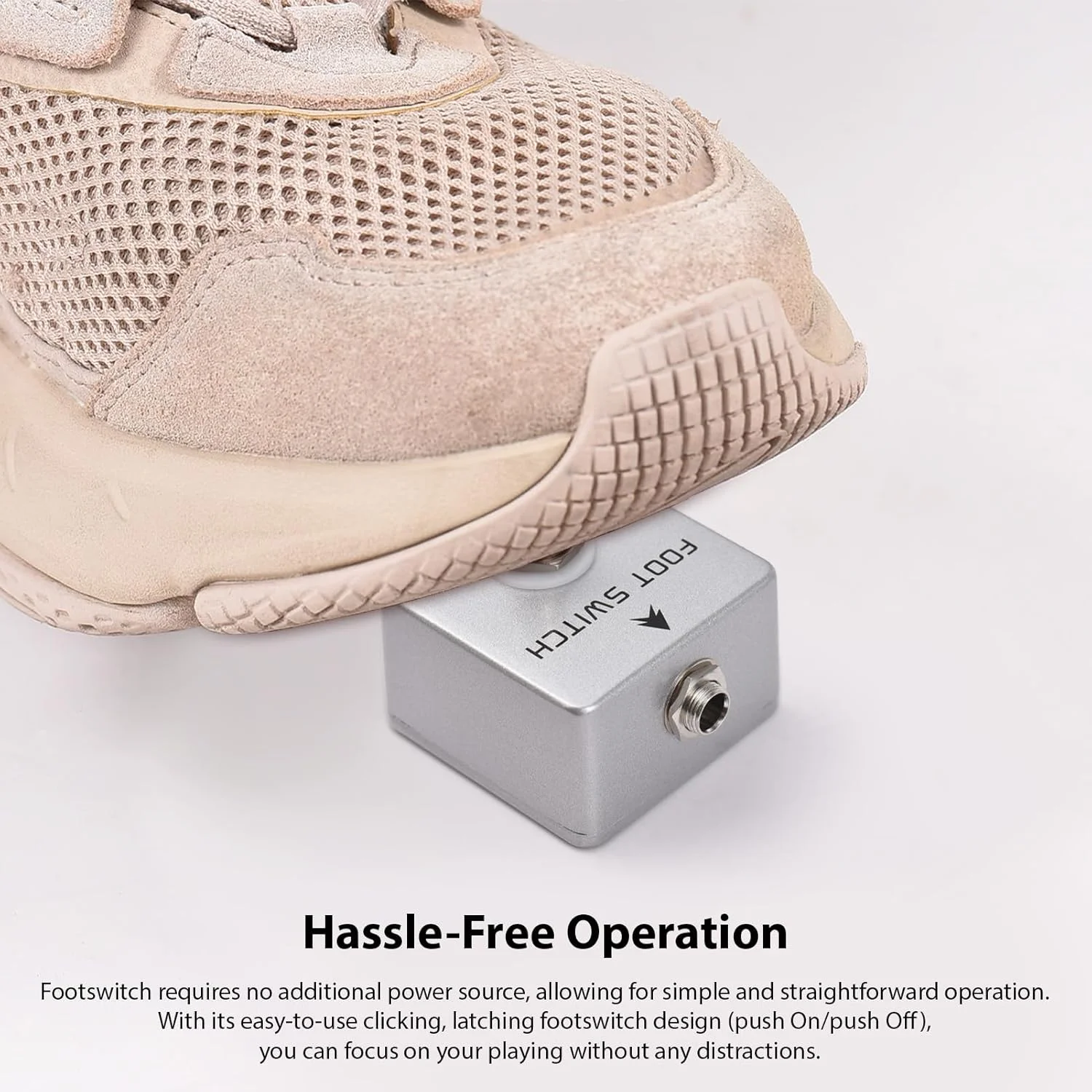 پدال پایی قفل شونده کانال و آمپلی فایر Joleritc با عملکرد حافظه، آلیاژ آلومینیوم، خروجی مونو 6.35 میلی متری برای سازهای الکترونیکی