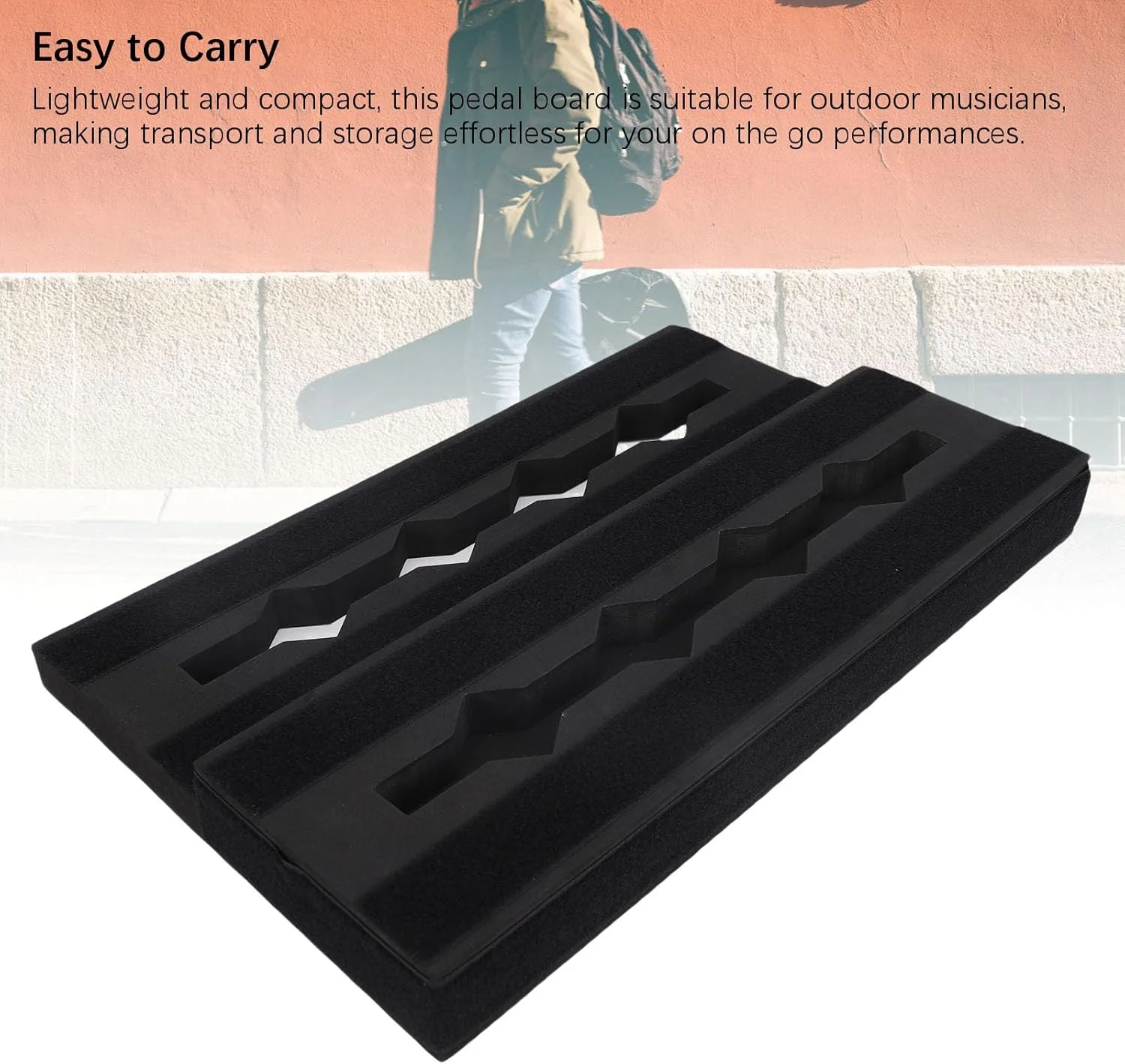 برد پدال افکت گیتار پایدار Jiawu با ثبات لغزشی برای 6 تا 10 پدال، مشکی