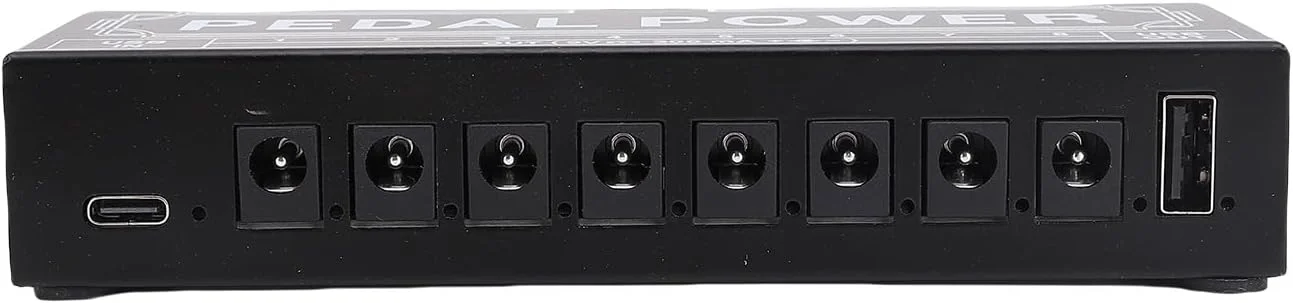 منبع تغذیه ۸ کاناله پدال گیتار Jiawu، منبع تغذیه تمیز برای پدال های افکت گیتار، محافظت در برابر اتصال کوتاه، راه اندازی ساده برای نوازندگان، فلزی مشکی ۱۴.۳ * ۲.۷ سانتی متر منبع تغذیه ۸ کاناله پدال گیتار Jiawu، منبع تغذیه تمیز برای پدال های افکت گیتار، محافظت در برابر اتصال کوتاه، راه اندازی ساده برای نوازندگان، فلزی مشکی ۱۴.۳ * ۲.۷ سانتی متر