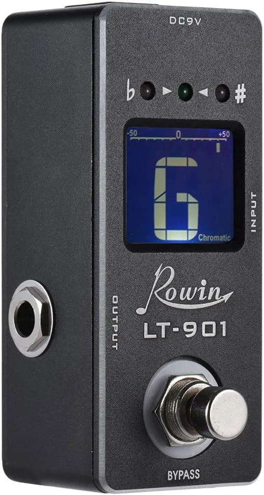 پدال تیونر کروماتیک کوچک گیتار با نمایشگر LCD و بای‌پس واقعی