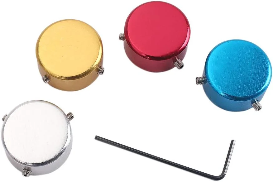 ۴ عدد روکش پدال افکت گیتار، آلیاژ آلومینیوم، کلاهک پدال ناخن پا برای افکت های گیتار