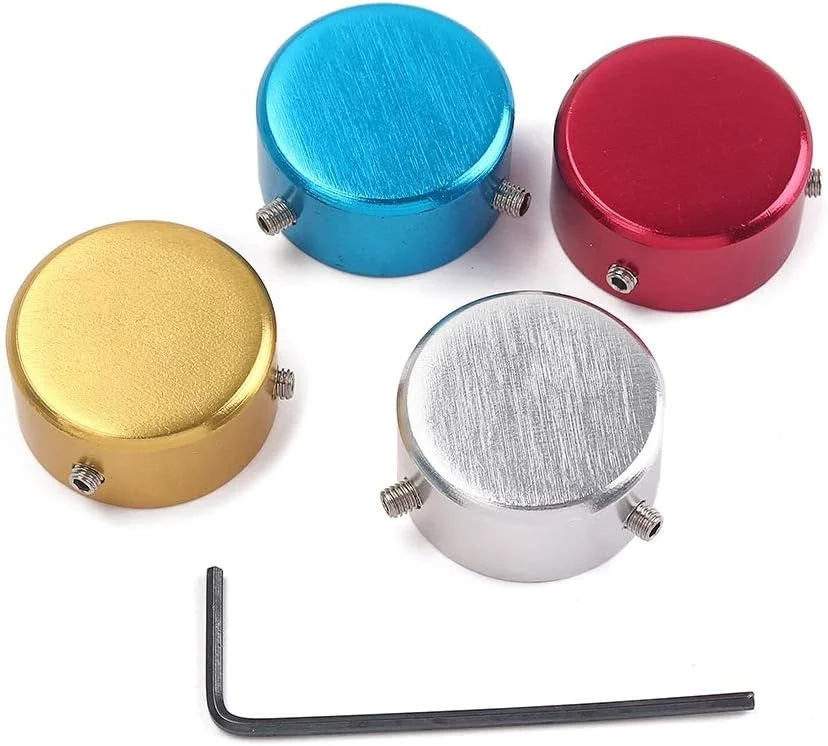 ۴ عدد روکش پدال افکت گیتار، آلیاژ آلومینیوم، کلاهک پدال ناخن پا برای افکت های گیتار