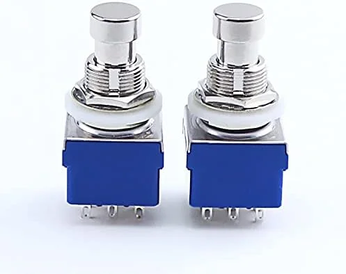 کلید فلزی پدال افکت گیتار 3PDT نه پین با بای‌پس واقعی، آبی، لوازم جانبی داخل خودرو