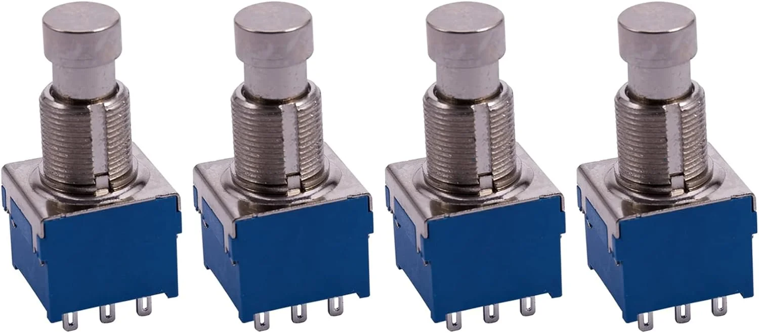 4 عدد پدال پایی فشاری 9 پین برای افکت گیتار - آبی