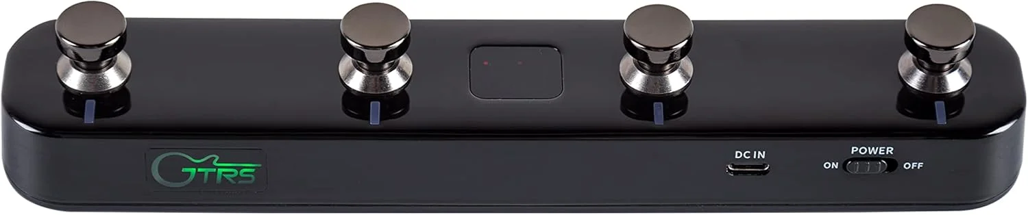 کنترلر پدالی بی‌سیم گیتار GTRS 2.4G با قابلیت شارژ، باتری داخلی، تغییر تنظیمات از پیش تعیین شده و تنظیم تمپو (مشکی)