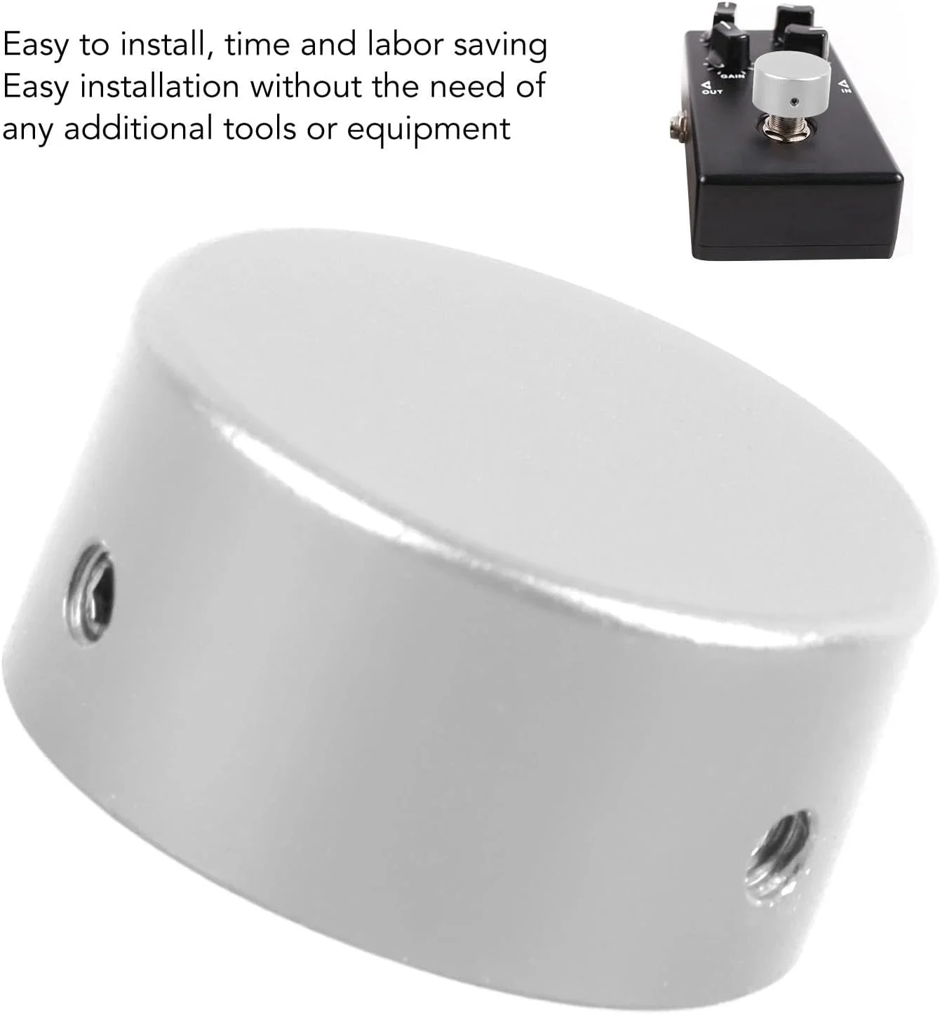 روکش پدال سوئیچ پا آلومینیومی محافظ پدال افکت گیتار الکتریک - نقره ای روکش پدال سوئیچ پا آلومینیومی محافظ پدال افکت گیتار الکتریک - نقره ای