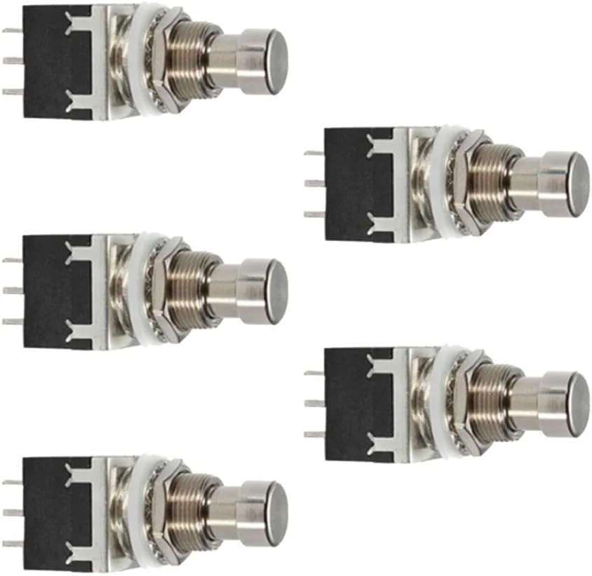 Etopars 5 عدد سوئیچ پدال افکت گیتار 9 پین 3PDT، بای‌پس واقعی فلزی مشکی