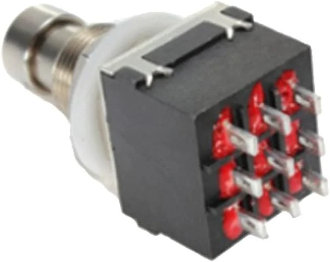 Etopars 5 عدد سوئیچ پدال افکت گیتار 9 پین 3PDT، بای‌پس واقعی فلزی مشکی