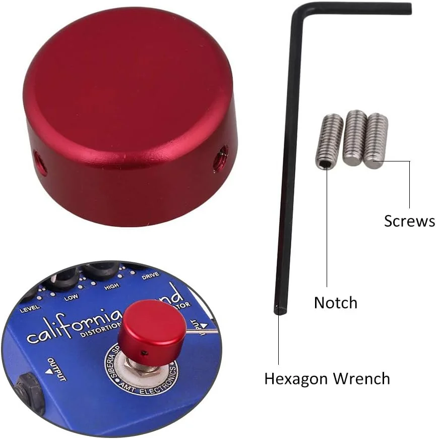 روکش پدال افکت گیتار آلیاژ آلومینیوم Eujgoov، درپوش محافظ، دسترسی آسان تر، به همراه درپوش ناخن پا (نقره ای)