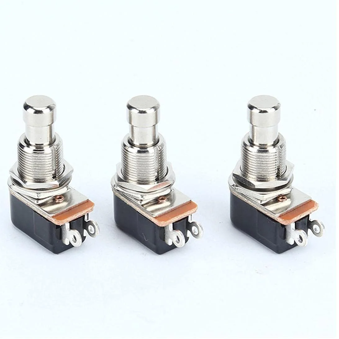 دکمه پدال افکت گیتار PBS-24B-4 دکمه لحظه ای سوئیچ پدال پایی لوازم جانبی گیتار مشکی