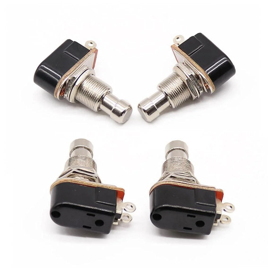 دکمه پدال افکت گیتار مدل PBS-24B-4، دکمه لحظه ای پدال پایی، لوازم جانبی گیتار، مشکی