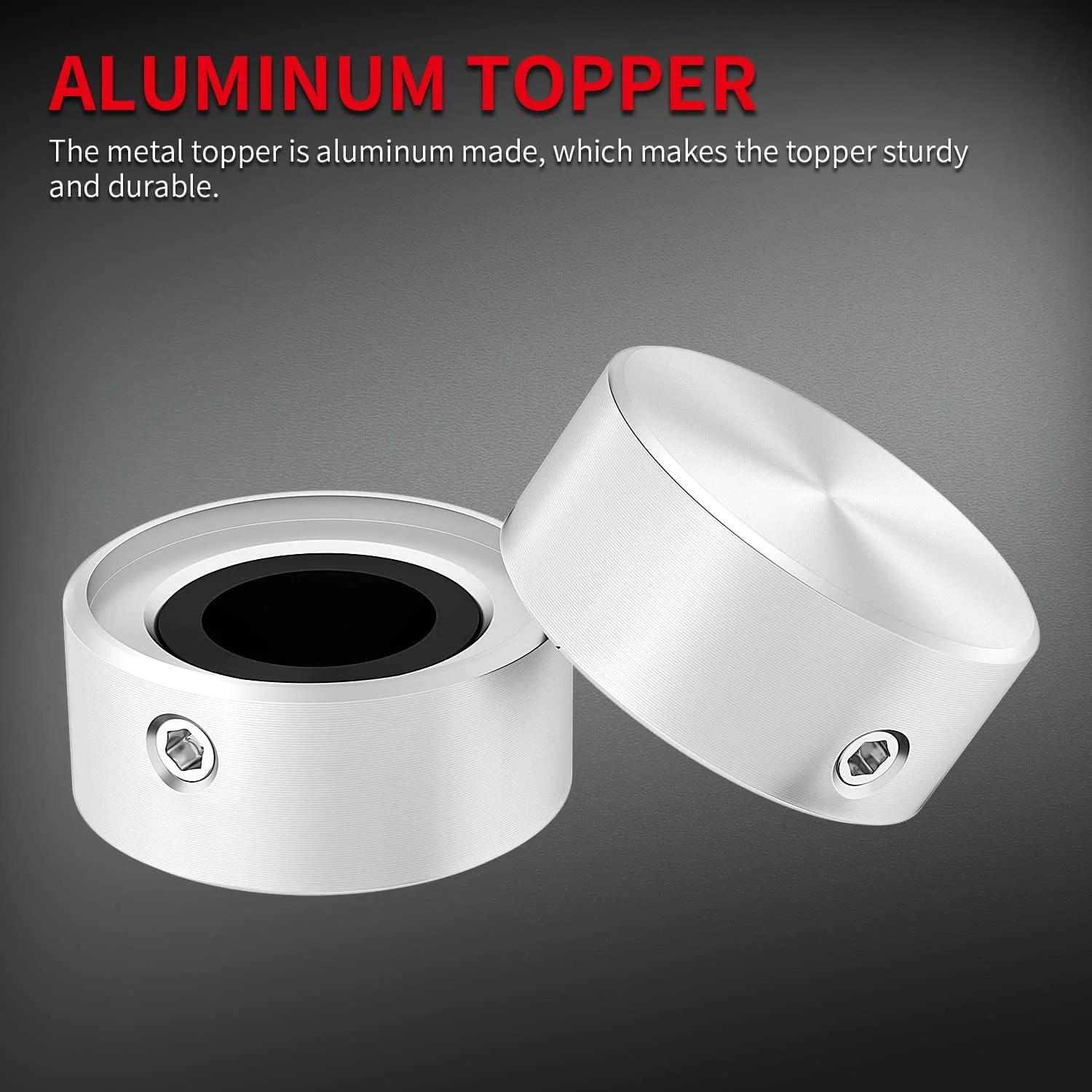 DAIERTEK روکش پدال سوئیچ پایی DAIERTEK با 2 پیچ مخصوص بازی، درج لاستیکی، دکمه های پدال، درپوش نقره ای برای پدال افکت گیتار - 8 عدد فلزی