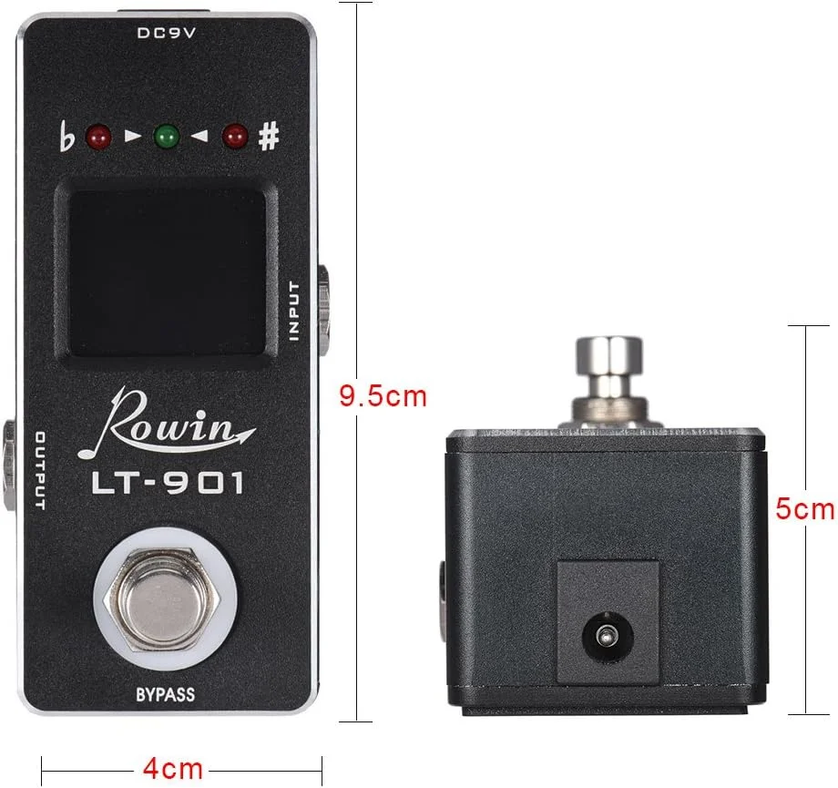 تیونر کوچک کروماتیک پدال افکت گیتار با نمایشگر LCD و بای‌پس واقعی