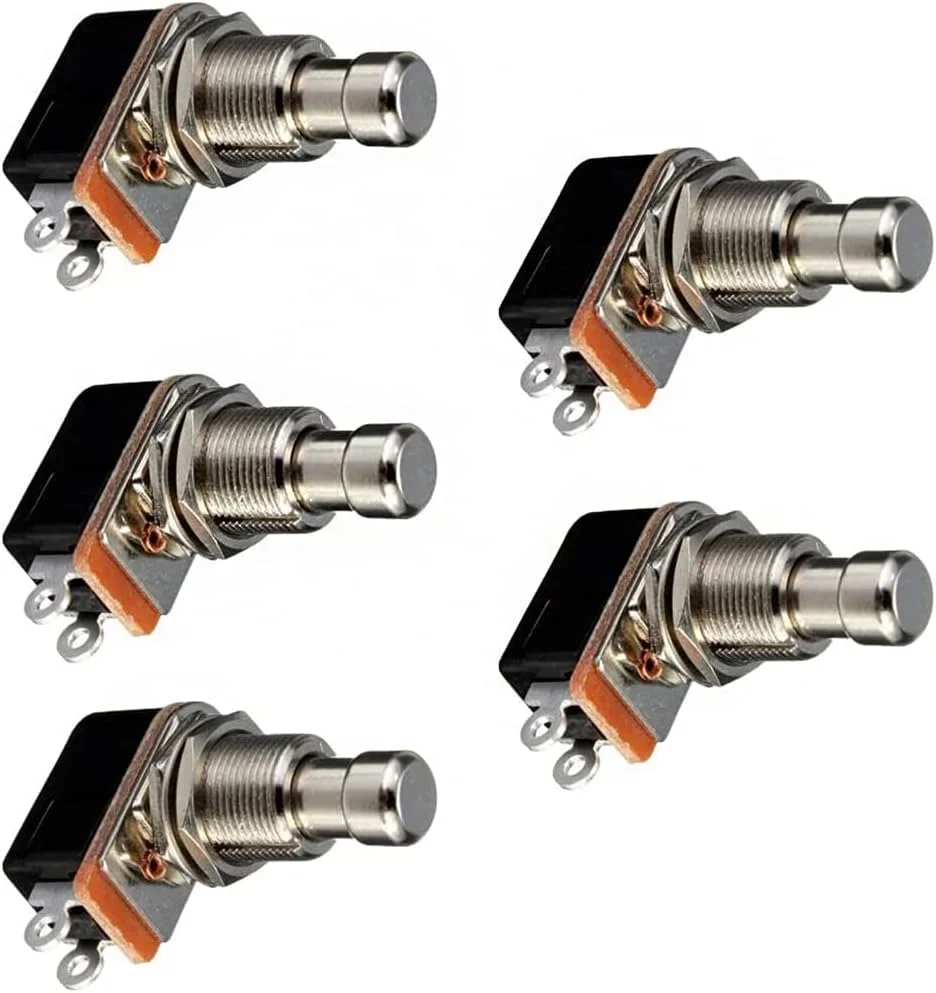 بسته 5 عددی پدال افکت گیتار الکتریک، دکمه فشاری لحظه ای SPST