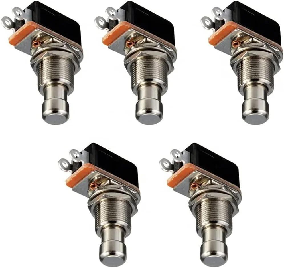 بسته 5 عددی پدال افکت گیتار الکتریک، دکمه فشاری لحظه ای SPST