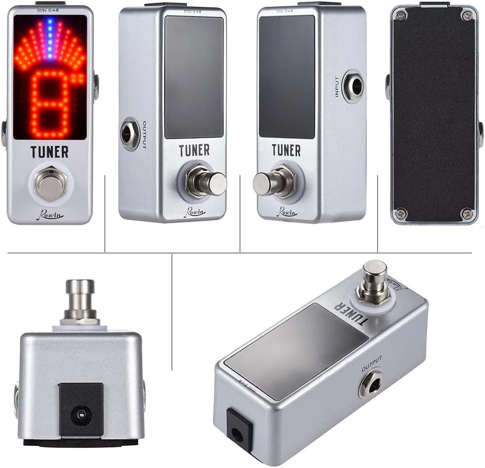 پدال تیونر کروماتیک کوچک با نمایشگر LED و بای‌پس واقعی برای گیتار و باس DOOMUN