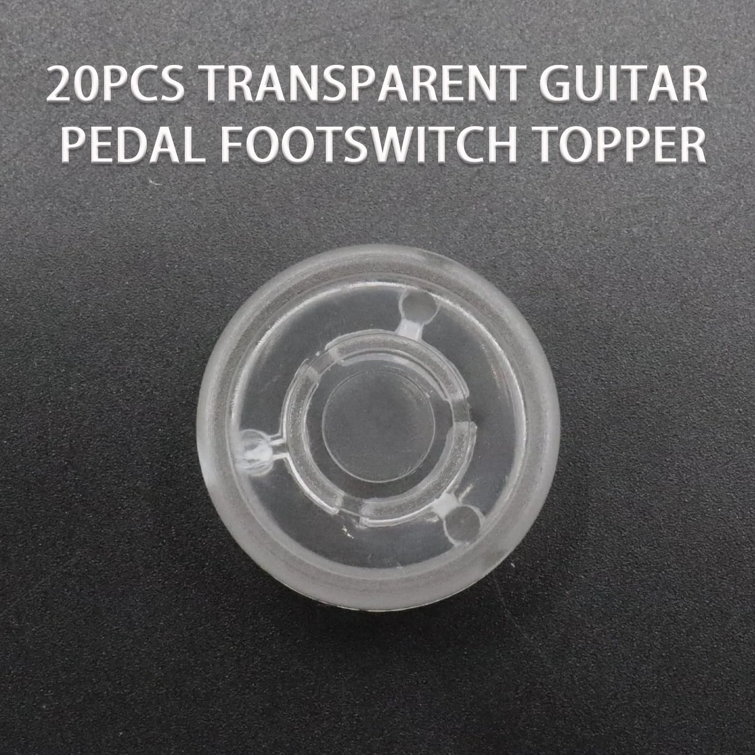 روکش پدال افکت گیتار CashBeat بسته 20 عددی، روکش پدال چند افکتی و محافظ پدال، کلاهک پدال گیتار بادوام برای محافظت (شفاف)