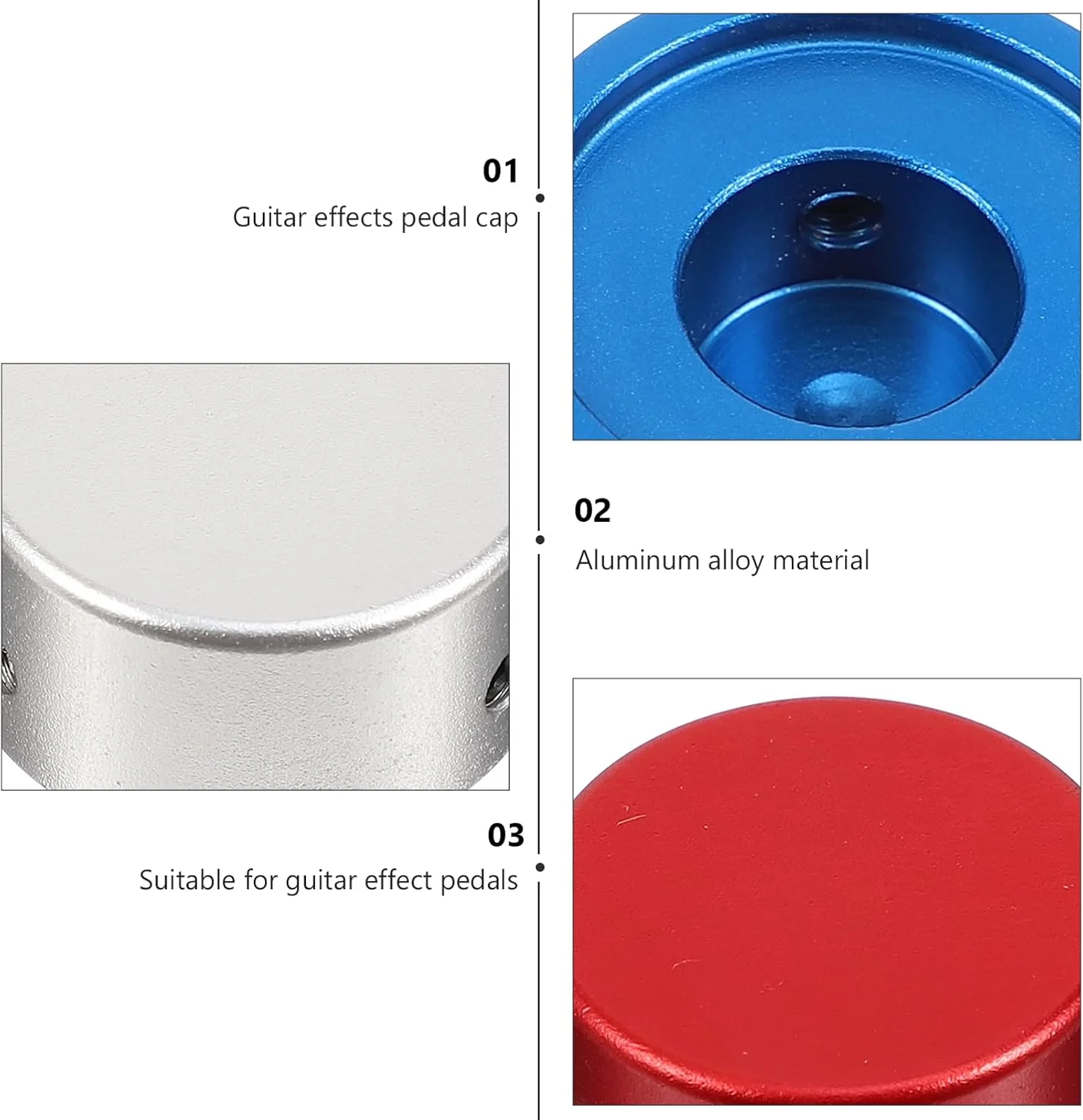 ۱۰ عدد روکش دکمه فلزی پدال زیرپایی برای پدال گیتار، افکت گذاری و ساخت برد پایی ۱۰ عدد روکش دکمه فلزی پدال زیرپایی برای پدال گیتار، افکت گذاری و ساخت برد پایی