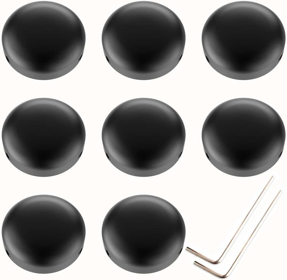 روکش پدال فلزی با ۳ پیچ و درج لاستیکی برای پدال افکت گیتار، ۱۰ میلی متر، ۴ عدد (مشکی، ۸)