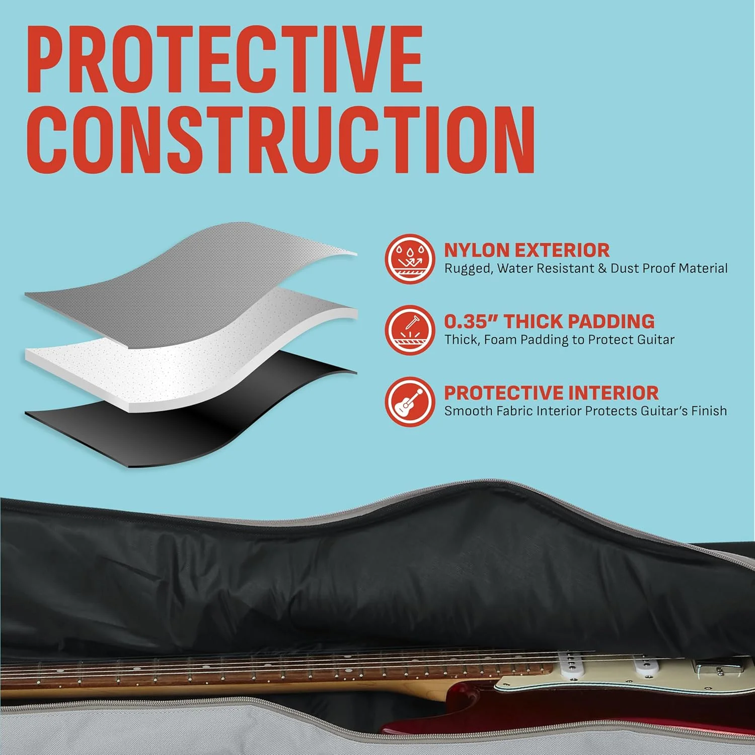 کیف گیتار الکتریک سبک وزن (Wf-GB-Elec)