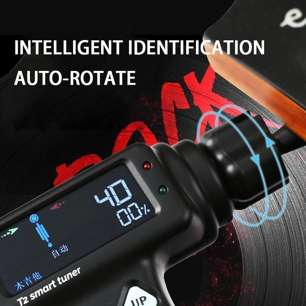 کوک کننده هوشمند گیتار با صفحه نمایش LCD رنگی، کوک کننده حرفه ای اتوماتیک گیتار الکتریک، دارای باتری لیتیومی 2600 میلی آمپر ساعتی، کوک کننده هوشمند چند منظوره گیتار برای گیتار و یوکللی (سفید)